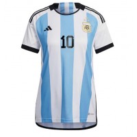 Fotbalové Dres Argentina Lionel Messi #10 Dámské Domácí MS 2022 Krátký Rukáv